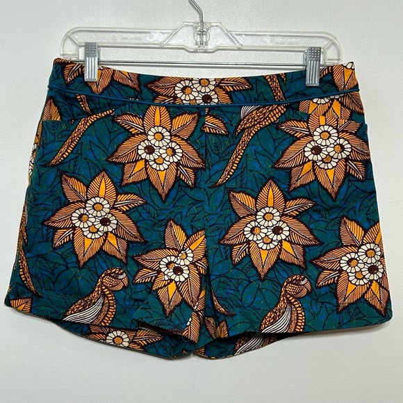 Elevenses Anthropologie Bird of Paradise Floral Tropical Batik Shorts - Picture 4 of 12